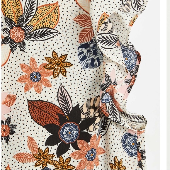 Loft Ruffle Split Neck Top - Picture 5 of 8